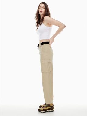Aritzia Tna cargo pant flax beige lounge loose sz xs